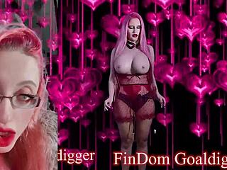 dominant goddess in glasses gives face instructions