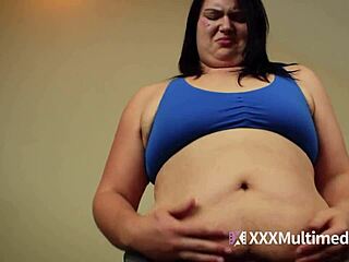 BBW Layla Moore Works Out and Flaunts Her Fat Body in Fetish Style. Her Belly Jiggles with Every Move!