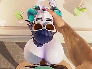 Widowmaker Enjoys Steamy French Vacation Fun